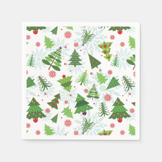 Kerstboom Print Papieren servetten (Voorkant)