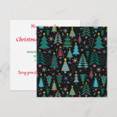 Kerstboom printuitnodiging  kaart (Voorkant / Achterkant)