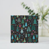Kerstboom printuitnodiging  kaart (Staand voorkant)