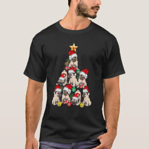 Kerstboom Pug Gelukkig Nieuwjaar Hond T-shirt