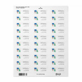 Kerstboom Puppy Dog Return Address Labels (Full Sheet)