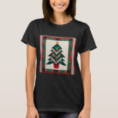 Kerstboom Quilten & Naaimachine Liefhebber T-shirt (Voorkant)