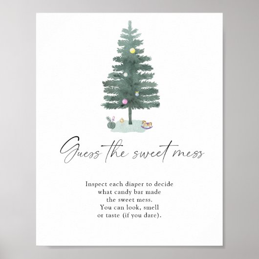 Kerstboom - raad de zoete bende poster (Voorkant)