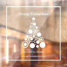 Kerstboom raamdecoratie wit