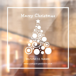 Kerstboom raamdecoratie wit raamsticker