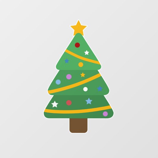 kerstboom raamsticker (Vel)