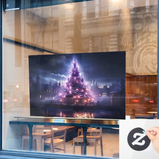 kerstboom raamsticker (Cafe Raam)