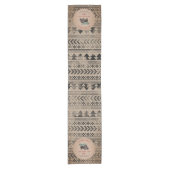 Kerstboom Ranch Buffalo Burlap Santa Korte Tafelloper (Voorkant)