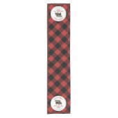 Kerstboom Ranch Buffalo Red Plaid Santa Korte Tafelloper (Voorkant)