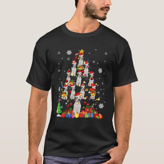 kerstboom Rat Terrier Santa Dog Lov T-shirt (Voorkant)