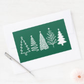 Kerstboom rechthoekige sticker (Envelop)