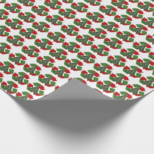 Kerstboom Recyclen Herinnering Cadeaupapier (Hoek)