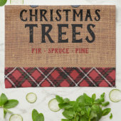 🎄 kerstboom Red Truck Kitchen Towel Theedoek (Gevouwen)
