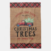 🎄 kerstboom Red Truck Kitchen Towel Theedoek (Verticaal)
