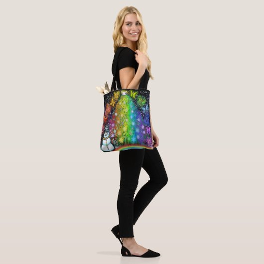 Kerstboom Regenboog van de Canvas tas van de feest (Op model)