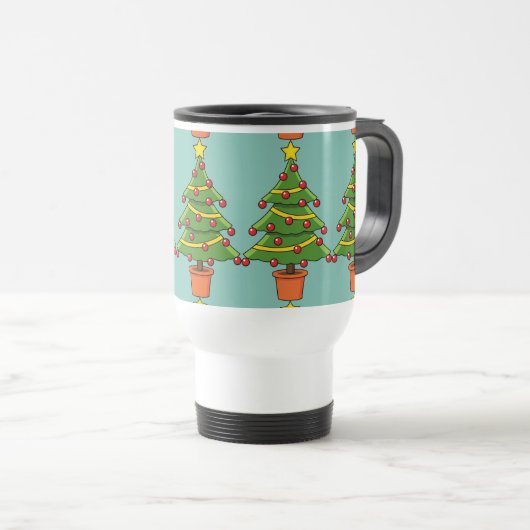 kerstboom reisbeker (Voorkant rechts)