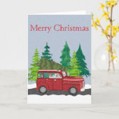 Kerstboom Reizen Kaart (Gele Bloem)