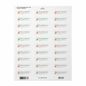 Kerstboom & Rendier Eenvoudig Retouradres Etiket (Full Sheet)