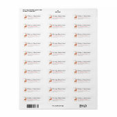 Kerstboom & Rendier Eenvoudig Retouradres Etiket (Full Sheet)