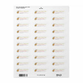 Kerstboom & Rendier Eenvoudig Retouradres Etiket (Full Sheet)