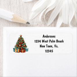 Kerstboom Retouradres Etiket