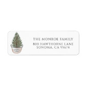 Kerstboom Retouradres Etiket (Voorkant)