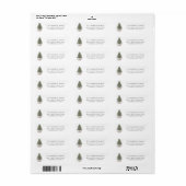 Kerstboom Retouradres Etiket (Full Sheet)