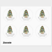 Kerstboom Retouradres Sticker (Vel)