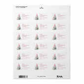 Kerstboom Retouradreslabel Etiket (Full Sheet)