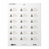 Kerstboom Retouradreslabel Etiket (Full Sheet)
