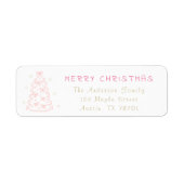 Kerstboom Retouradreslabels Etiket (Voorkant)
