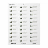Kerstboom Retouradreslabels Etiket (Full Sheet)