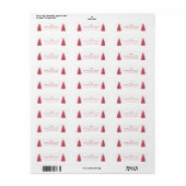 Kerstboom Retouradreslabels Etiket (Full Sheet)