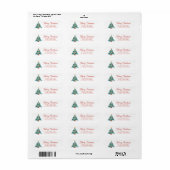 Kerstboom Retouradreslabels Etiket (Full Sheet)