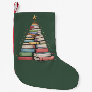Kerstboom Retro Boekenwurm Bibliotheek Kleine Kerstsok