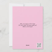 Kerstboom  Retro Kat Vakantie Kaart (Achterkant)