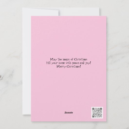 Kerstboom  Retro Kat Vakantie Kaart (Achterkant)