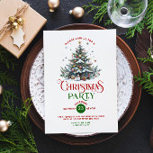 Kerstboom Retro Typografie Kerstfeest Kaart