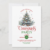 Kerstboom Retro Typografie Kerstfeest Kaart (Voorkant)