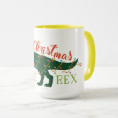 Kerstboom Rex Cute Decorated Dinosaur Mok (Voorkant rechts)