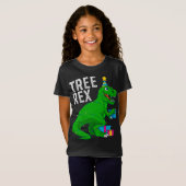 kerstboom Rex Dinosaur Xmas Trex Funny T-shirt (Voorkant volledig)