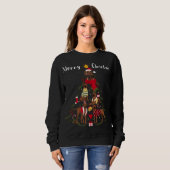 Kerstboom Rhodesian Ridgeback Lover Xmas Dog Trui (Voorkant volledig)