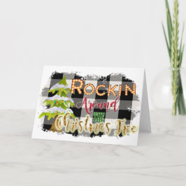 Kerstboom Rockin Around The Christmas Blank binnen Kaart