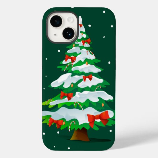 Kerstboom Rode Bogen Case-Mate iPhone Case (Achterkant)