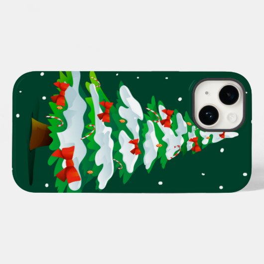 Kerstboom Rode Bogen Case-Mate iPhone Case (Achterkant (horizontaal))