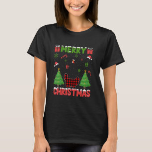 Kerstboom Rode Buffalo Plaid Ragdoll Kat Lelijke C T-shirt