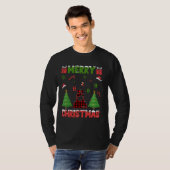 Kerstboom Rode Buffel Plaid OB Nurse Ugly Christma T-shirt (Voorkant volledig)