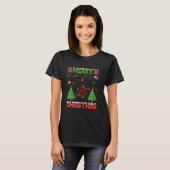 Kerstboom Rode Buffel Plaid Toucans Lelijke Kerst T-shirt (Voorkant volledig)