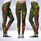 Kerstboom Rode & Gouden Kerstmis Leggings