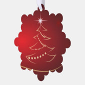 Kerstboom Rode Gouden Ornamenten Kaart met Star (Links)